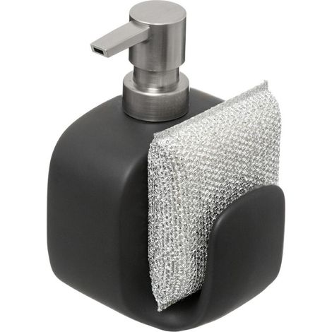 Distributore di sapone con spugna 400ml nero  - 5five (1/3)