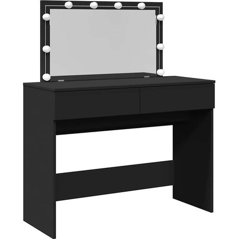 Maison Exclusive - Schminktisch mit LED-Beleuchtung Schwarz 100x4