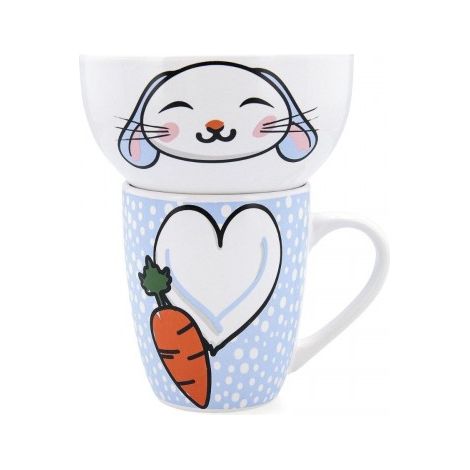 SET CONEJO MUG 33CL Y BOL 51CL ZOO QD - ADI