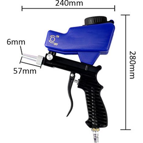 Sableuse pneumatique à gravité portable pour protection antirouille (1/5)