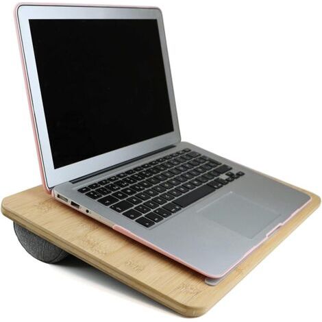 Plateau pour Ordinateur Portable avec Coussin, Support Genoux PC Portable, Tablette Ordinateur Lit, Support Ordinateur Portable en Bambou, Coussin Genoux Ordinateur, Support PC Portable Canapé (1/5)