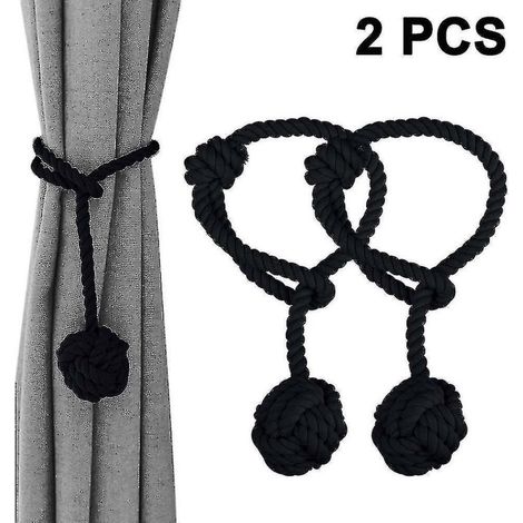 Attaches de rideaux (lot de 2), attaches de rideaux, supports de rideaux muraux, supports de rideaux, attaches de rideaux pour tirettes de rideaux, attaches de rideaux, attaches de cordon de rideau d' (1/5)