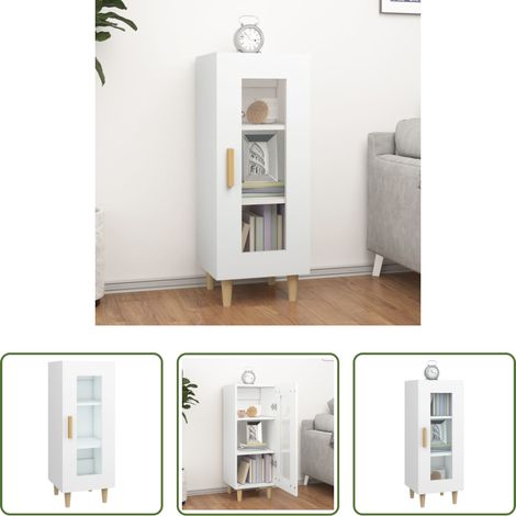Holzschrank - Sideboard Weiß 34,5x34x90 cm Holzwerkstoff (1/5)