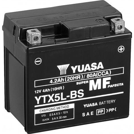 BATTERIE DE MOTO YUASA YTX5L-BS 12 V 4 AH YTX5LBSCP (1/7)