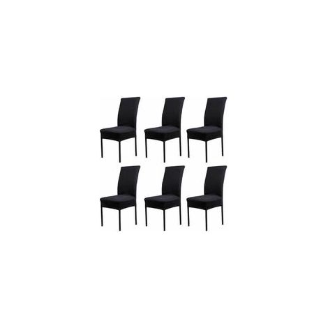 Housse de chaise noire 6 articles Protection table et chaise (1/4)