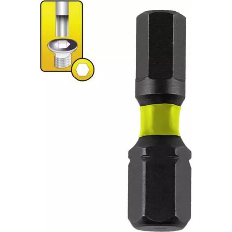 DEDRA - Sechskant-Schlagschrauber-Bits 5x25 mm - 2 Stück
