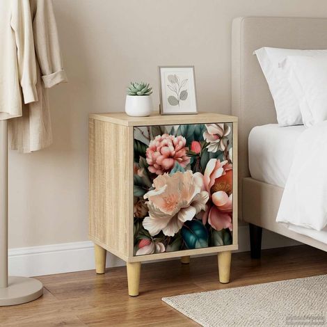 vidaXL Bedside Cabinet BORNE Sonoma Oak 36 x 33 x 50 cm (1/5)