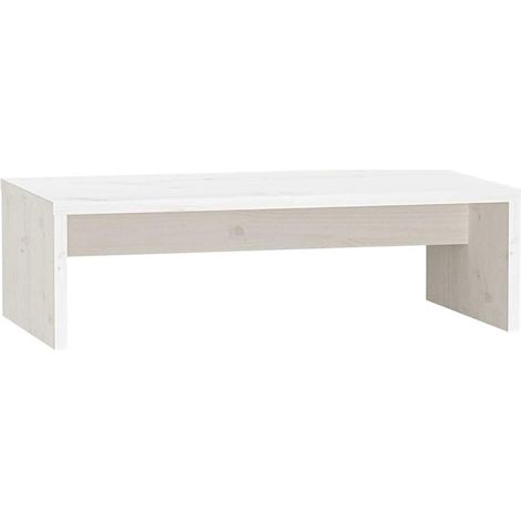 vidaXL Soporte de monitor madera maciza de pino blanco 50x27x15 cm (1/2)