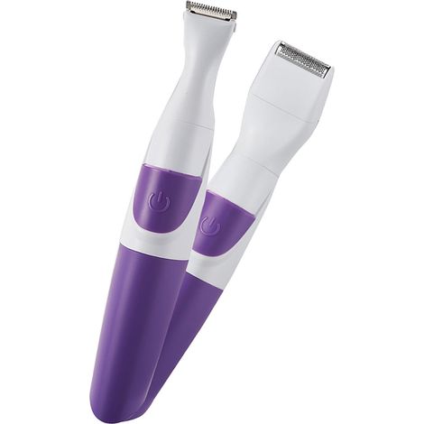 Tondeuse bikini sans fil pour femme 2 en 1 étanche, portable et sûre, violette (1/5)