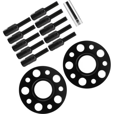 Kit d'élargisseurs de voie 15mm centrage moyeu pour A4 A6 A7 A8 Q5 RS5 noir, pièce de modification et remplacement (1/5)
