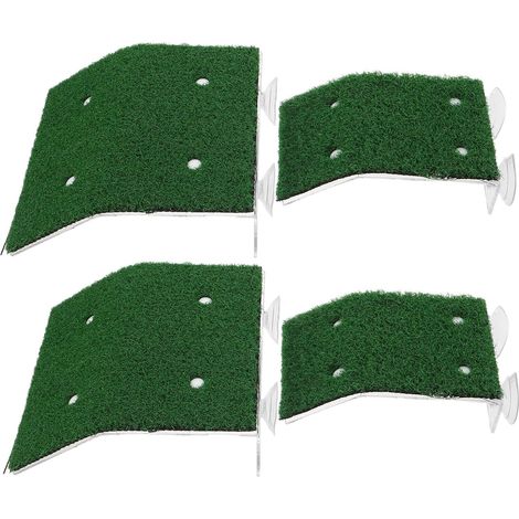 Rampe D'évasion pour Animaux de Piscine avec Ventouses Puissantes, Lot de 4, Rampe de Sauvetage en Gazon Artificiel, Sécurité pour Chiens, Chats, Grenouilles et Petits (1/5)