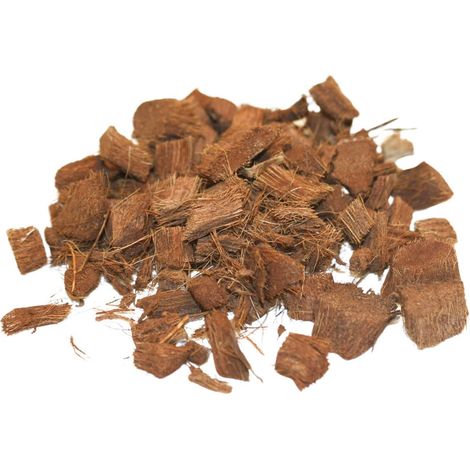 Éclats de coco 10/20 mm – Paillage naturel pour massifs et plantes fleuries – Rétention d'eau et réduction des mauvaises herbes – Sac de 50L – Secret Vert