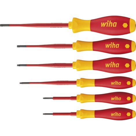 Wiha Juego de destornilladores SoftFinish® electric slimFix TORX®, de 6 unid. (36558)