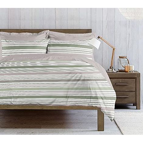 Ensemble d'enveloppes de Couette - Geometric, Single - avec Housse de Couette, Taie d'oreiller - pour Le Lit -Multicolore en Coton, 150 X 200cm (1/3)