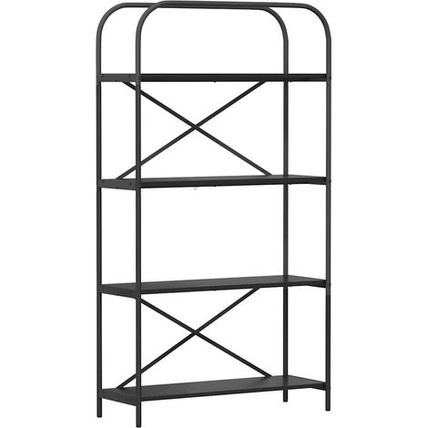 Maison Exclusive - Bücherregal Schwarz Eichen-Optik 80 x 30 x 146