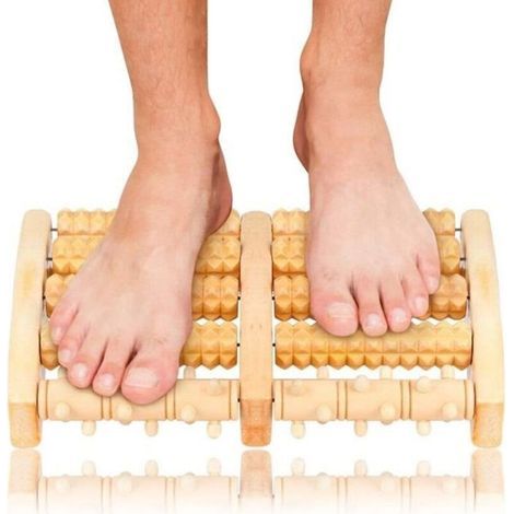 pair Rouleau de Massage des Pieds en Bois, Outils de Réflexologie, Masseur de Pieds pour Soulager la Fasciite Plantaire (1/4)