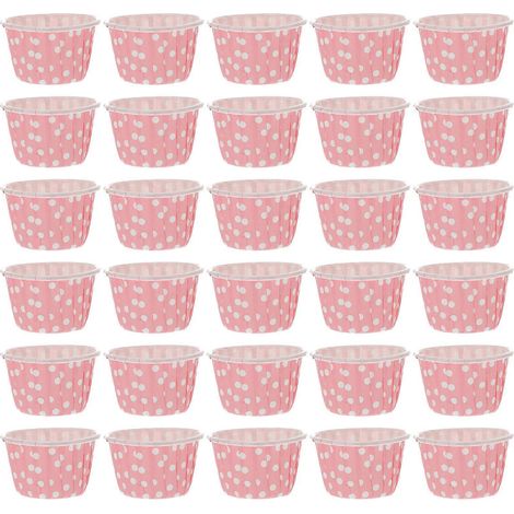 50 bols à dessert pratiques, bols à glace en papier, gobelets jetables en papier (rose)-6.00X6.00X3.50CM-Pink
