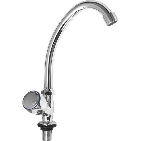 Rubinetto lavello cucina e lavanderia cromato canna girevole (1/2)
