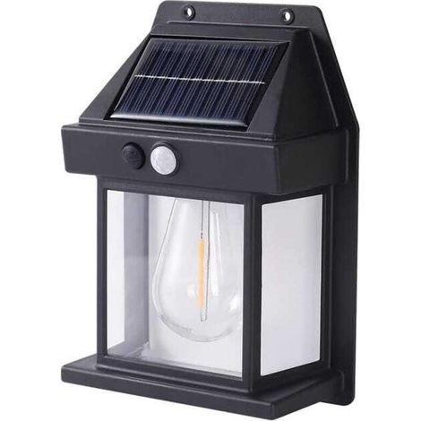 Applique murale solaire avec détecteur de mouvement – 3 modes, IP65 (lot de 1) (1/5)