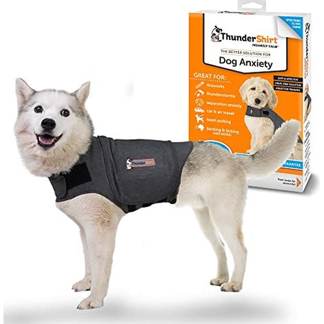 Thundershirt Cappottino Calmante per Cani Taglia M Riduce Ansia e Stress da Rumori Forti, Ansia da Separazione, Viaggi e Comportamenti Stressanti (1/4)