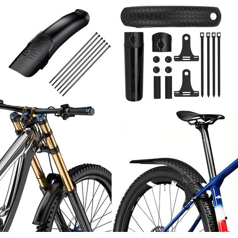 Fahrradschutzblech, 24-29 Zoll, verstellbarer Winkel – abnehmbar – bohrfreie Montage – geeignet für Mountainbikes, Rennräder und Citybikes (1/5)