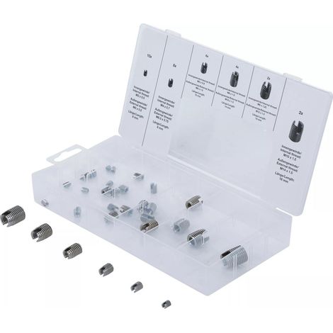 INSERTS FILETES AUTOTARAUDEURS A FENTE 32 PCS - ASSORTIMENT 3 à 10 mm