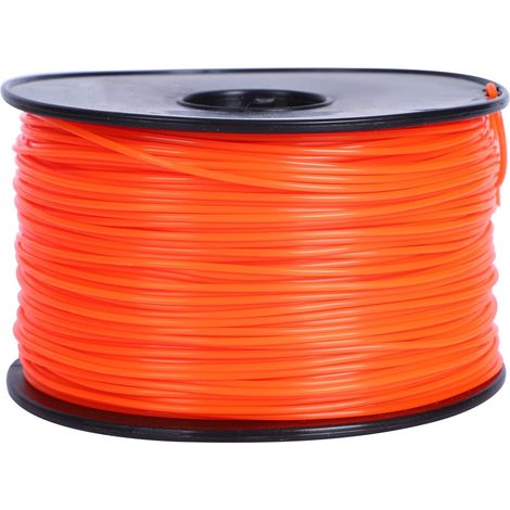 Fil de tonte, rond, en nylon, pour débroussailleuse, diamètre : 2,4 mm x 262 m, orange - (1/5)