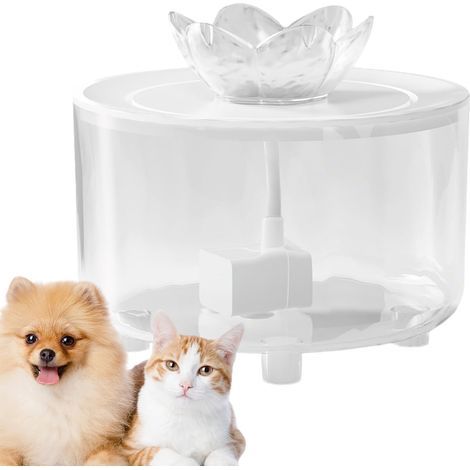 Fontaine à eau, distributeur automatique pour chat, filtre de grande capacité, matériau sans BPA, facile à nettoyer, solution d'hydratation pour animaux de compagnie, fontaine pour petites et grandes (1/3)