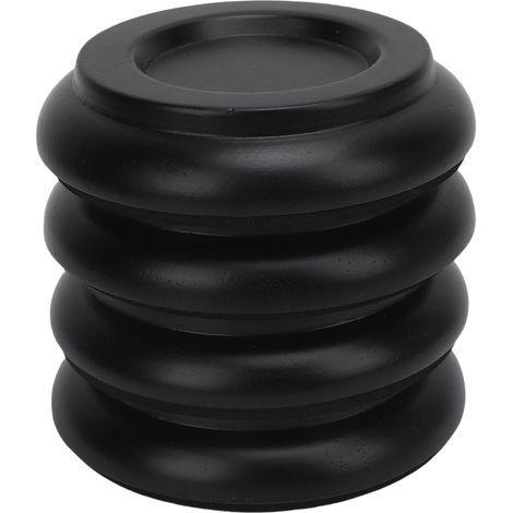 Lot de 4 coupelles pour roulettes de piano, base en mousse et bois massif, antidérapantes et anti-bruit, universelles, pour piano droit, protection de sol noire. (1/5)