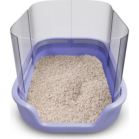 Protectores contra orina para areneros de gatos (paquete de 4) Cubierta para arenero de 38 x 29 cm Protectores contra orina y pantalla de privacidad para areneros abiertos (caja no incluida)