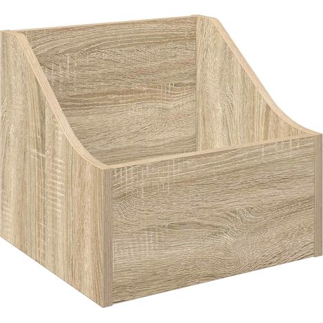 Caja de discos LP Roble Sonoma 37 x 33 x 32 cm vidaXL
