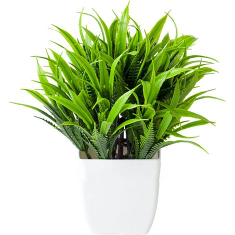 Une petite plante artificielle en pot, pour table, étagère, salle de bain - Une petite plante artificielle en pot, pour table, étagère, salle de bain
