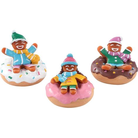 Decorazione "Nelle ciambelle, set da 3" per Villaggio di Natale e presepe (1/3)
