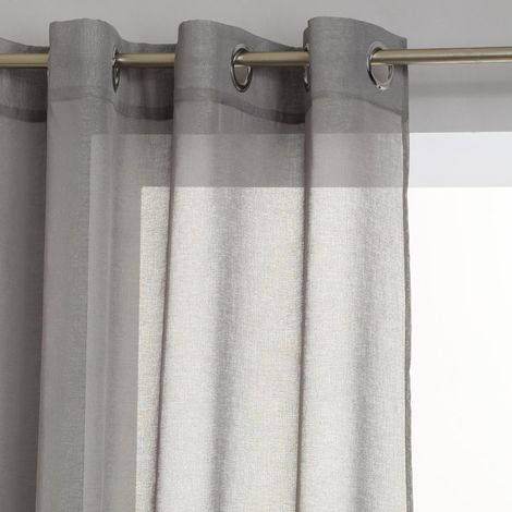 Rideau Voilage "Etamine" 140x240cm Gris (1/4)