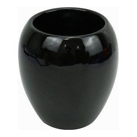 Bicchiere Portaspazzolini Ceramica Nero Moderno Accessorio Arredo Da Bagno 79249 (1/2)
