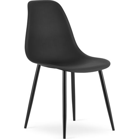 WAT Stuhl schwarz / schwarze Beine x 1 (1/5)