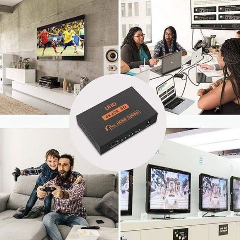 HDMI Splitter 1 À 4 OUT 3D 4K 1080P Splitter HDMI Distributeur Adaptateur Adaptateur HDMI, 1 x 4 HDCP 1.4 HDMI Répartite Étiquette (1/5)