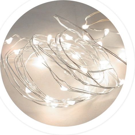 Ghirlanda di filo LED 3,9M 3xAA Luce fredda