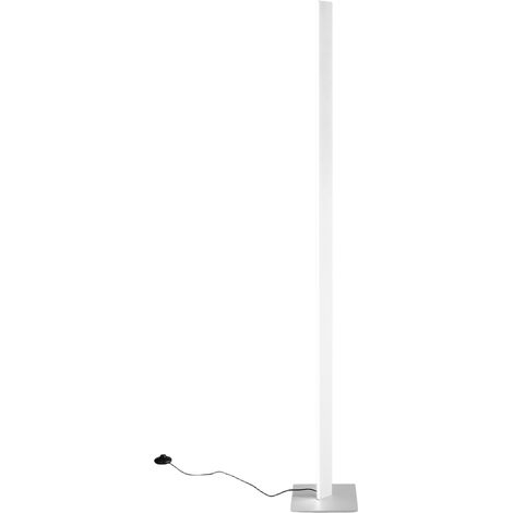 Lampadaire Eartha P/T En Aluminium Blanc Mat, Led Intégrée 30W, 1520Lm, Variable Par Pédale, Lumière Directe 120°, Design Moderne - Gealuce (1/3)