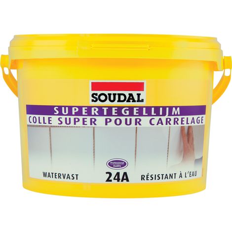 Soudal 24A colle carrelage en pâte prête à l’emploi pour murs et sols intérieurs 5 kg