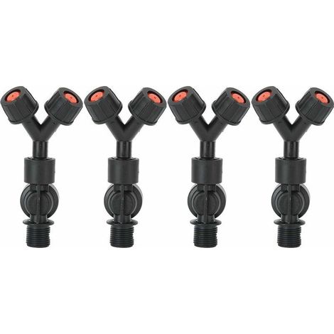 royaluxe -Buse d'atomisation tête de pulvérisation Double buse Accessoire de buse de pulvérisat Anti-Goutte pour pulvérisat à Dos électrique agricole(4 pièces G3/8 DN10 ) (1/5)