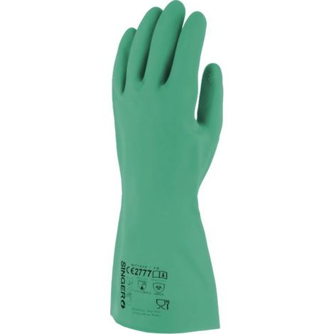 Gant Nitrile Vert Floqué Protection Chimique Et Confort Optimal - Générique