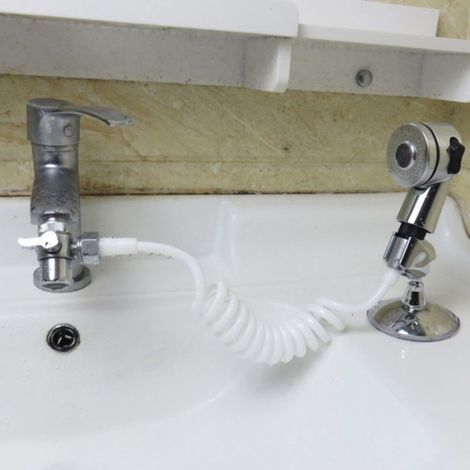 Pommeau de douche à main pour robinet de salle de bain, pommeau de douche à pression supplémentaire (1/4)
