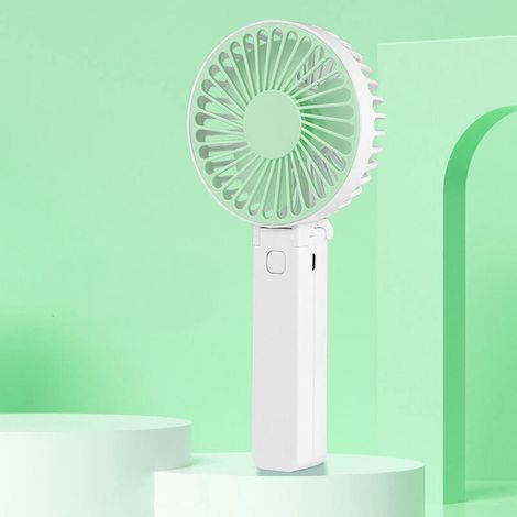 Ventilador plegable, potente y portátil, recargable, 3 velocidades de ventilación, pequeño ventilador portátil, verde. (1/5)
