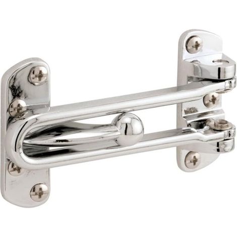 Serrure de sécurité à charnières intérieures - verrou de porte - chaîne de porte - Serrure de porte renforcée - Alliage de zinc - Argent (1/5)