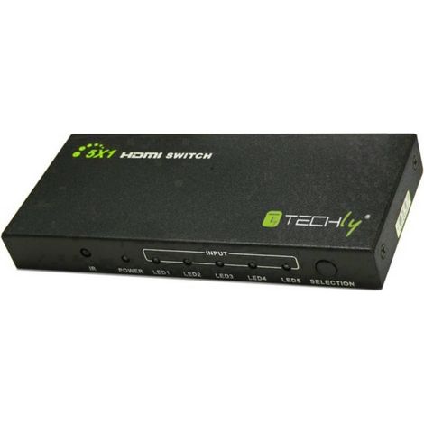 5-Port HDMI 5x1 4K30Hz Switch Techly Remote Control (1/5)