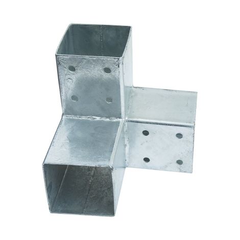 Pfostenecke doppelt, 91mm 200x200x200mm, fvz., 3 Hülsen
