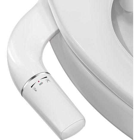 Ultra-thin Bidet Toilette WC, Kit Abattant WC Japonais Bidet De Salle De Bain, Pulvérisateur De Bidet Buse Rétractable(Anti-colmatage) Et Pression D'eau Réglable, Eau Froide, Blanc (1/5)