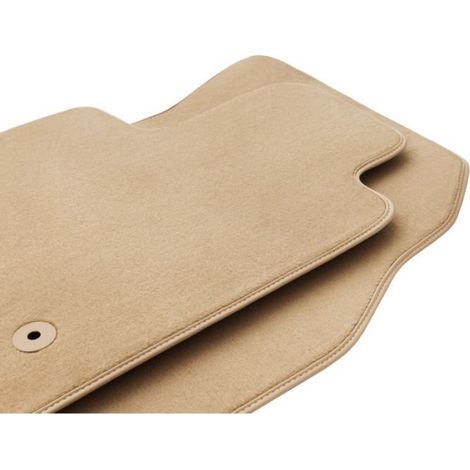 Tapis Avant - Pour Mazda BT-50 Pick-Up (2007-2012) - En Velours Coupé Et Caoutchouc - Beige - Lot De 2 (1/5)