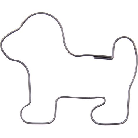 Cortador de galletas de acero con forma de perro de 5,5 cm (1/4)